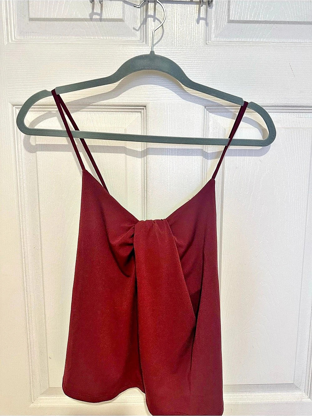 Banana Republic Twist-Front Crepe Camisole in Red, Medium